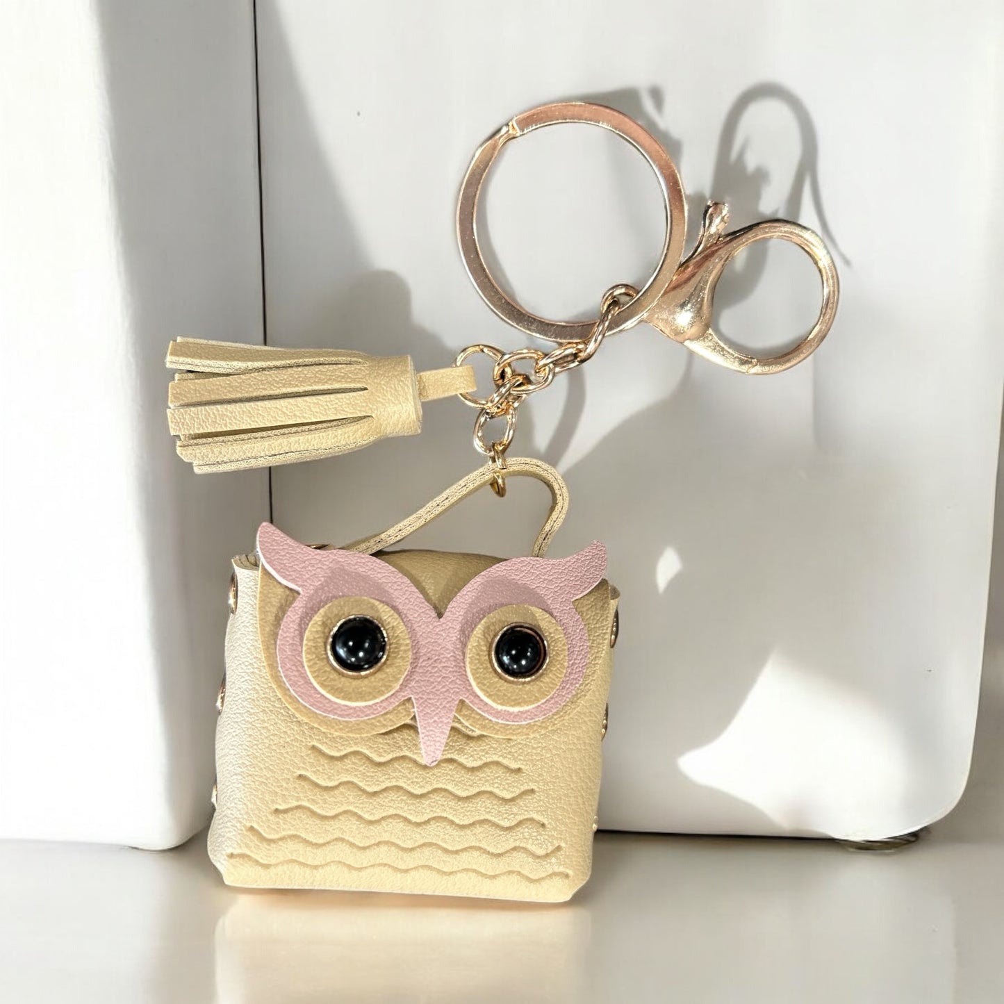 Keychain - coin bag (beige)