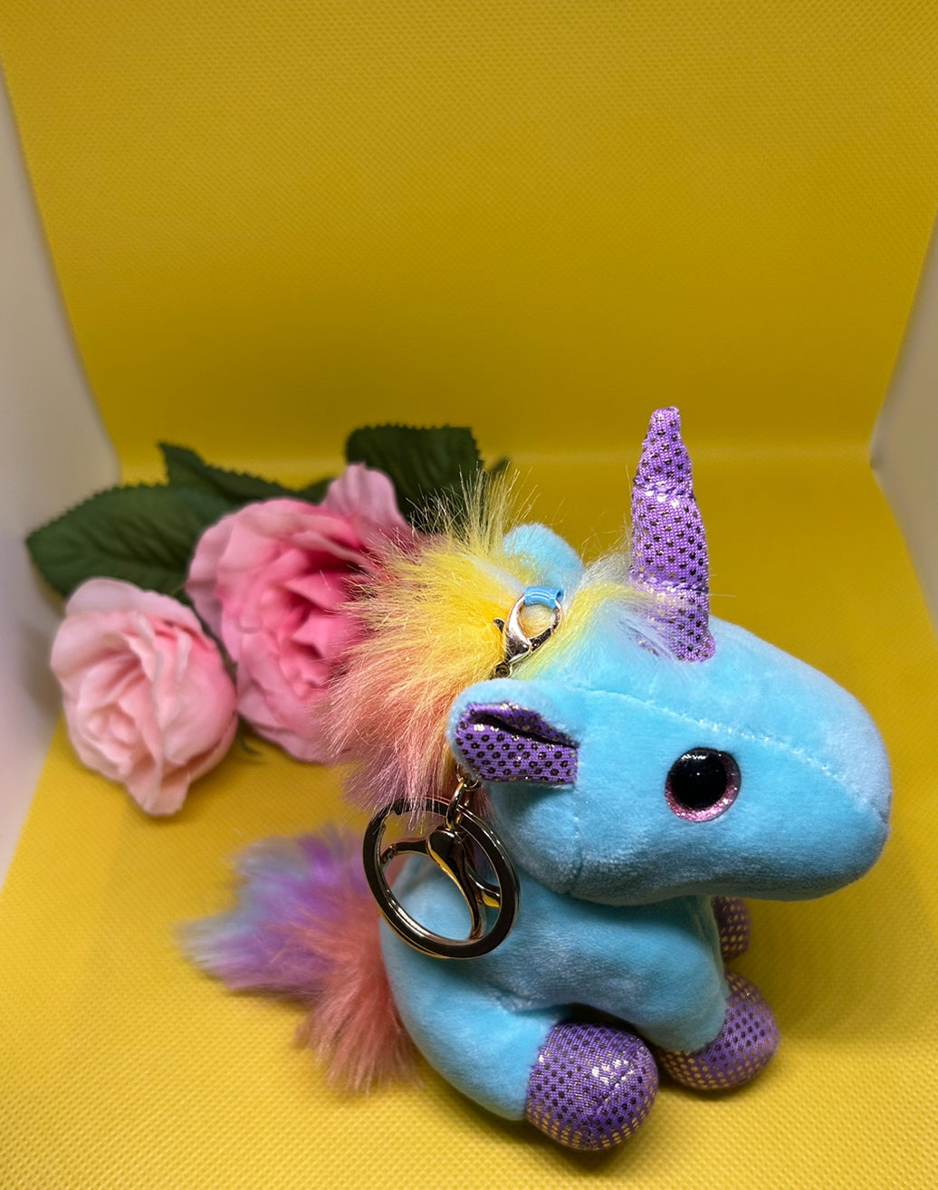 Keychain - Unicorn (baby blue)