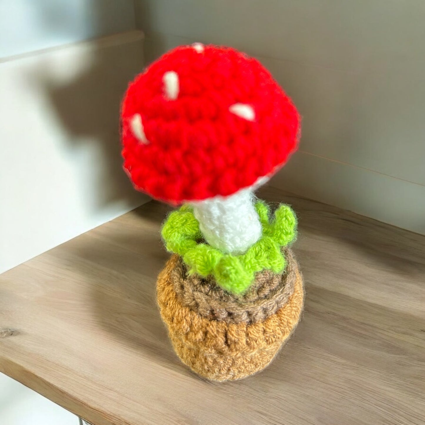 Crochet amigurumi mushroom
