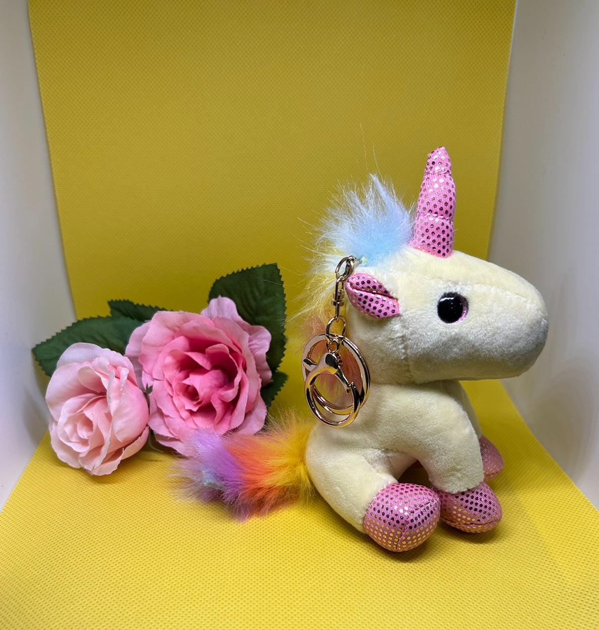 Keychain - Unicorn (light yellow)