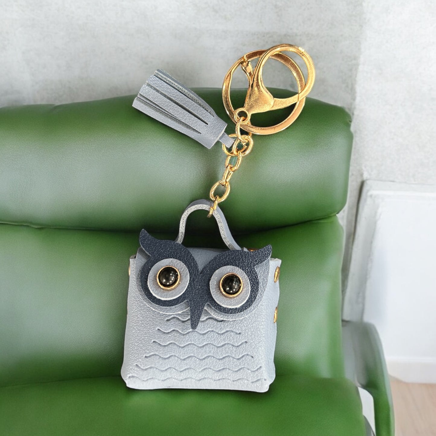 Keychain - coin bag (gray)