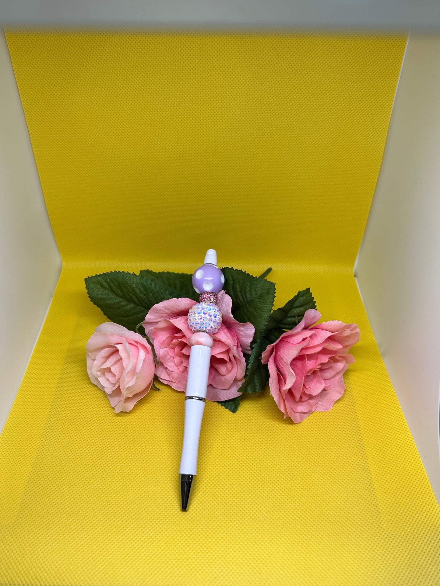 Arts by Marques - Handmade Pen (White & Purple)