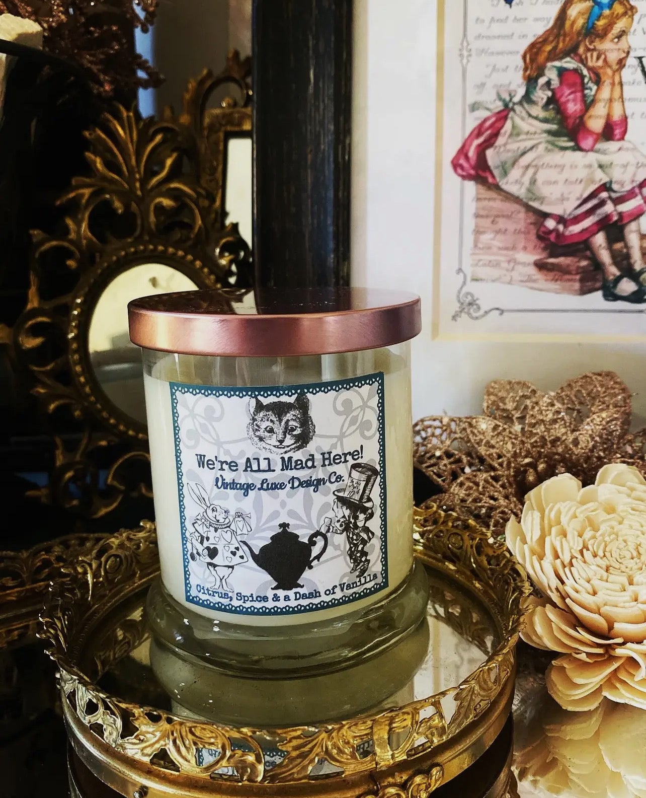 CANDLE - Vintage Luxe Design Co. - "Alice in Wonderland"