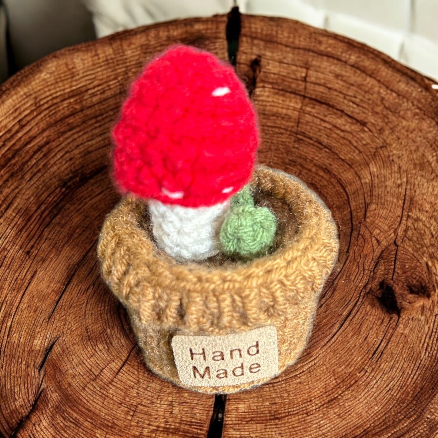 Crochet amigurumi mushroom