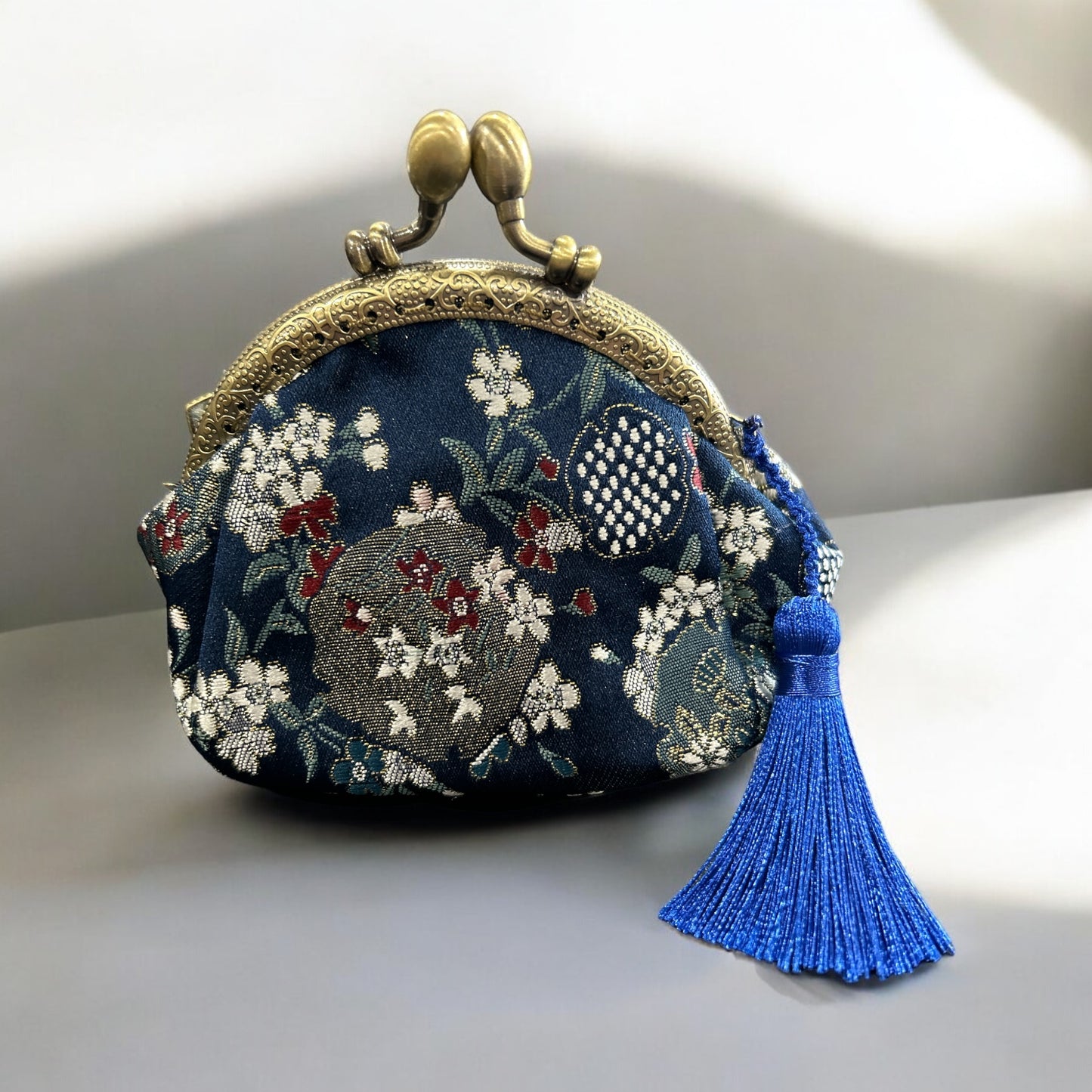 COIN BAG - Blue Tassel