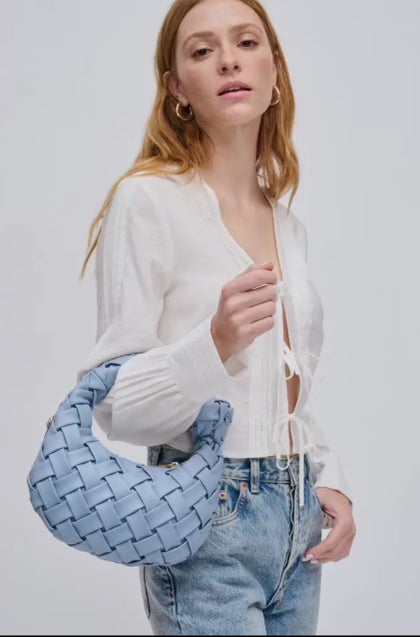 Urban expressions, Nadia, denim woman, hand, and Crossbody bag