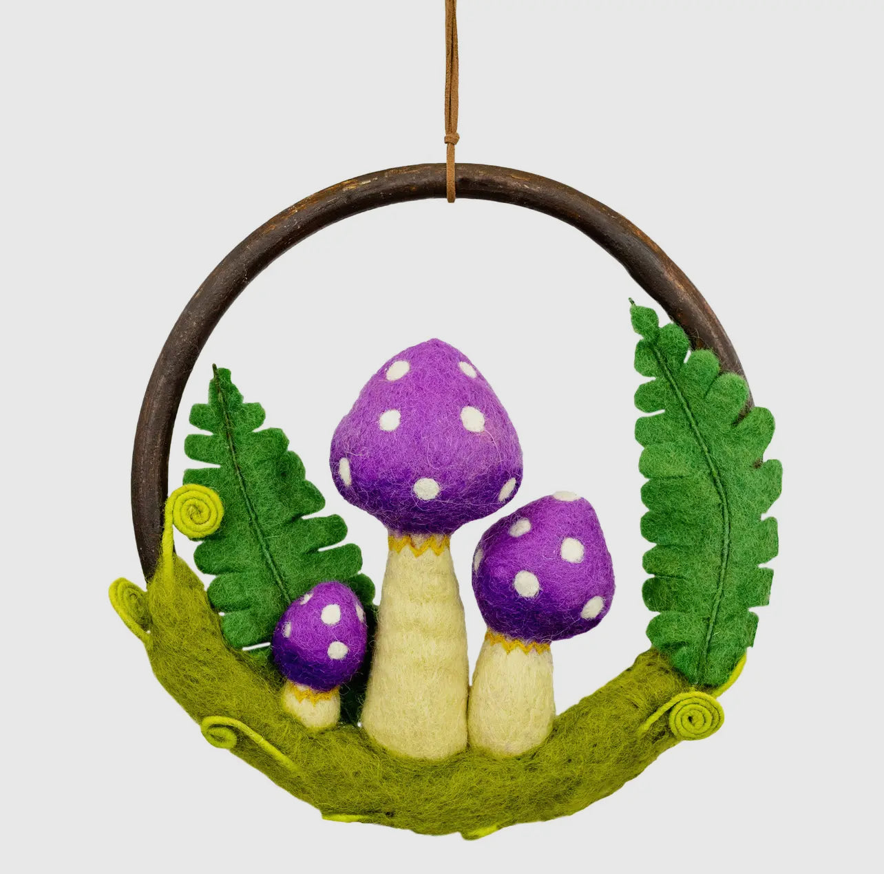 Wild Woolies - Hand Felted Purple Paradise Forest Ring