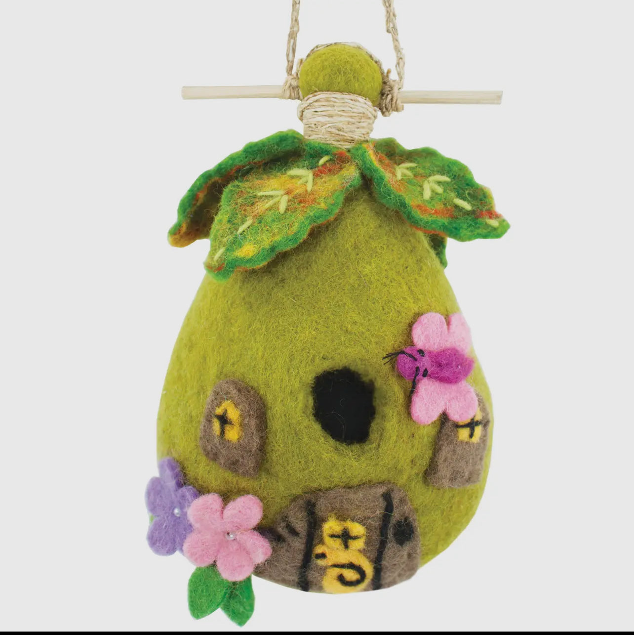 Wild Woolies - Hand Felted Fairy House Birdhouse